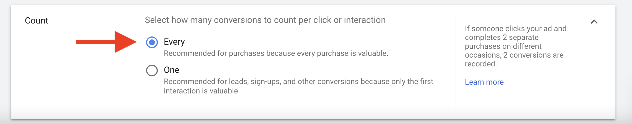 26 Choosing how many times to count a conversion
