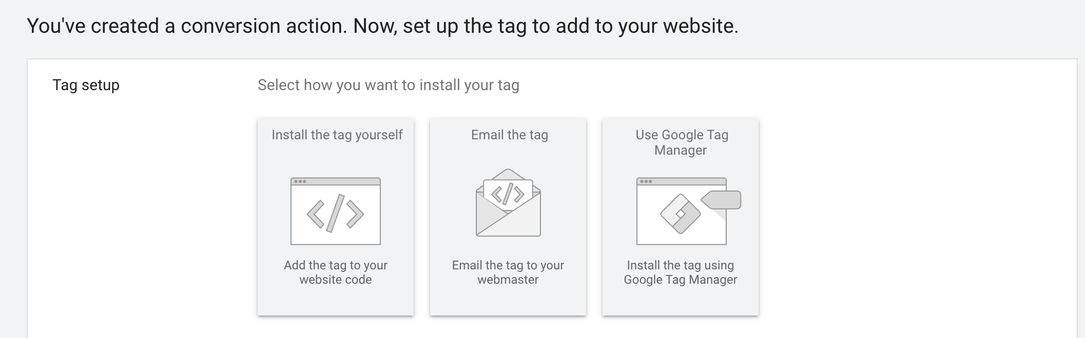 27 Choosing how to install the tag